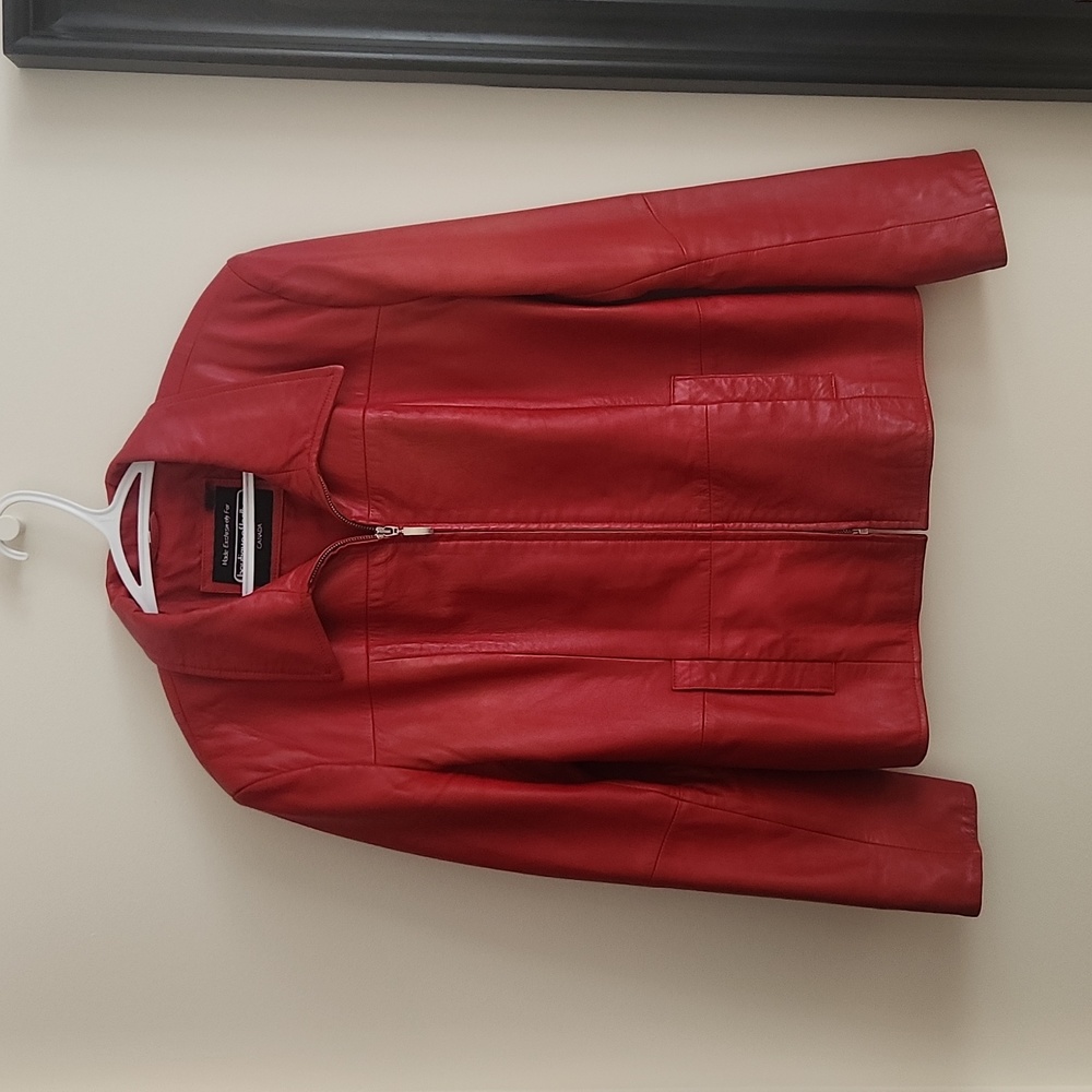 Boutique of Leathers Canada Red Leather Jacket